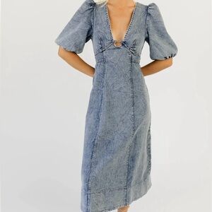 ZOCO DENIM MIDI DRESS